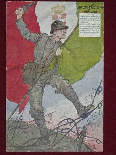 ILLUSTRATA GORIZIA 12° Divisione 8 Agosto 1916 viaggiata WW1 #2494