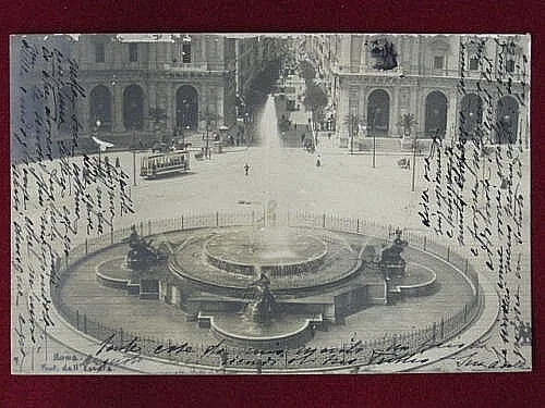 ROMA Fontana dell’ Esedra viaggiata anni 10 #1590