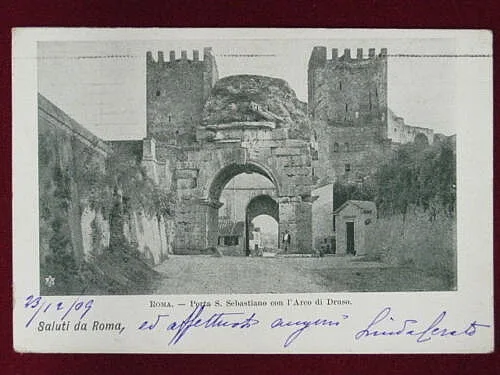 ROMA Porta S. Sebastiano viaggiata anni 10 #1591