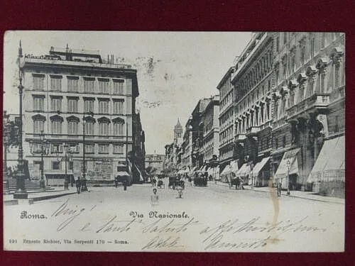 ROMA via Nazionale viaggiata anni 10 #1592