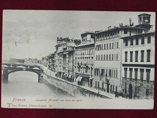 FIRENZE Lungarno Acciaioli viaggiata “900 #1692