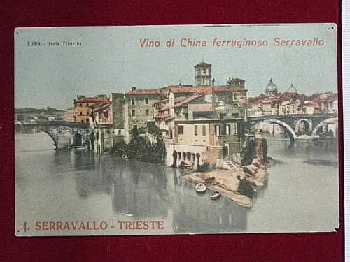 ROMA Isola Tiberina no viaggiata “900 #1870