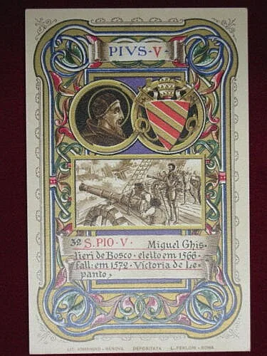 ILLUSTRATA PAPA PIO V “900 NON VIAGGIATA #1895
