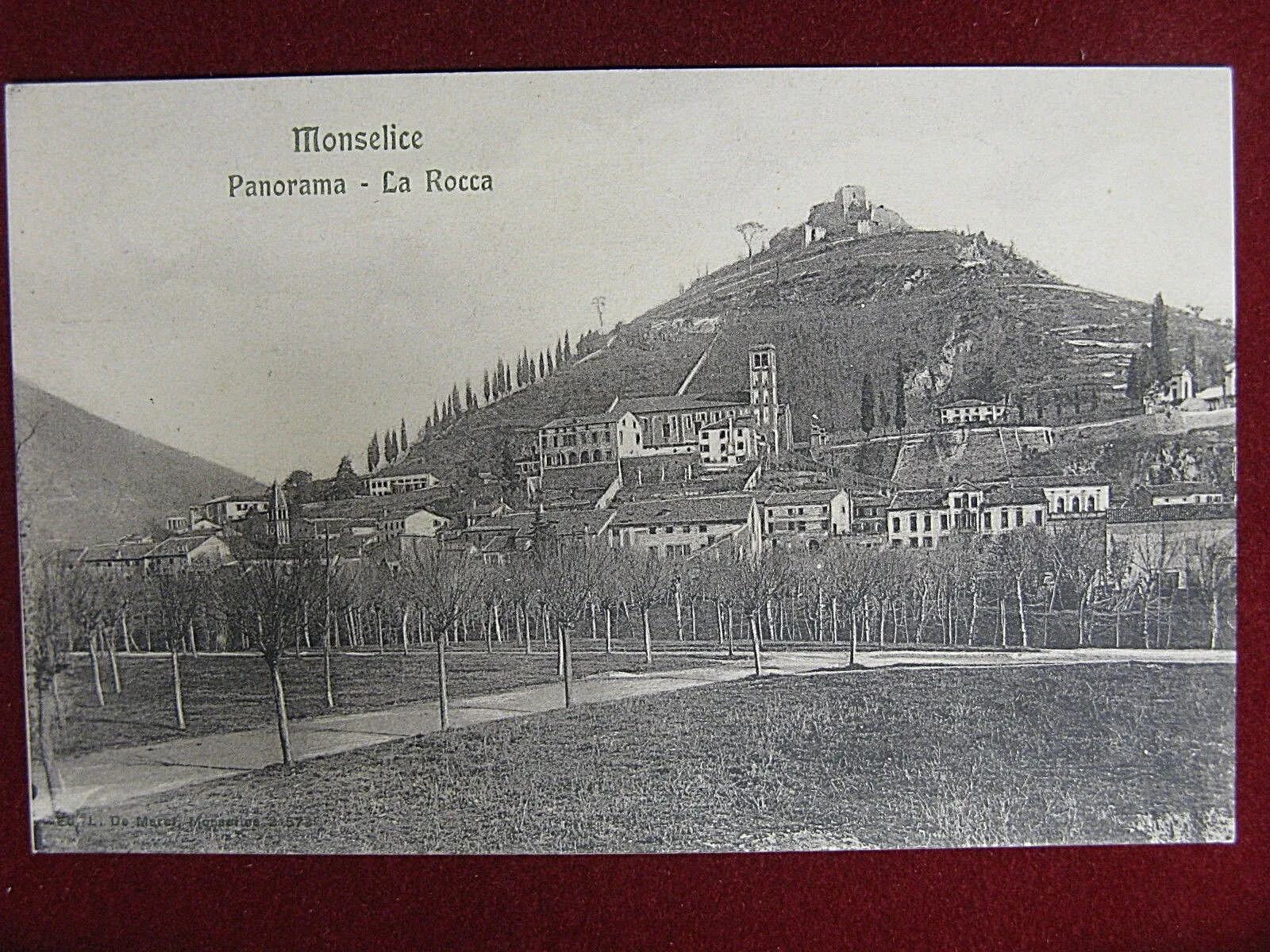 Monselice Panorama La Rocca anni 10/20 non viaggiata #12374