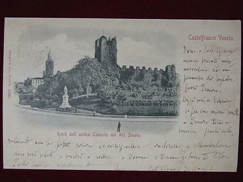 CASTELFRANCO VENETO Resti dell’Antico Castello viaggiata, 1910 f/p #640