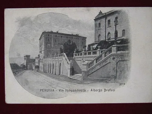 PERUGIA Via Indipendenza Albergo Brufani viaggiata “900 f/p #600