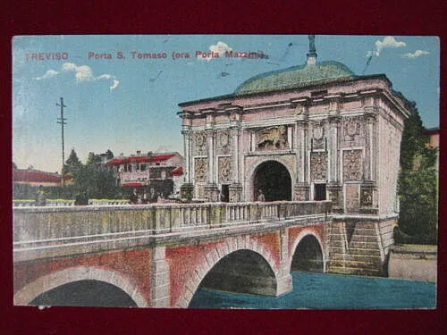 TREVISO Porta San Tommaso ora Porta Mazzini, viaggiata anni 10  f/p #636
