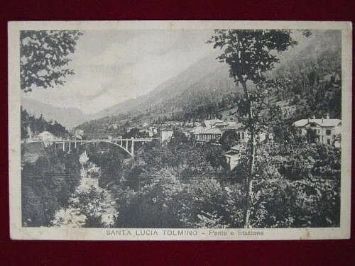 Slovenia Santa Lucia d’Isonzo  Ponte e Stazione no viaggiata anni 20 f/p #661