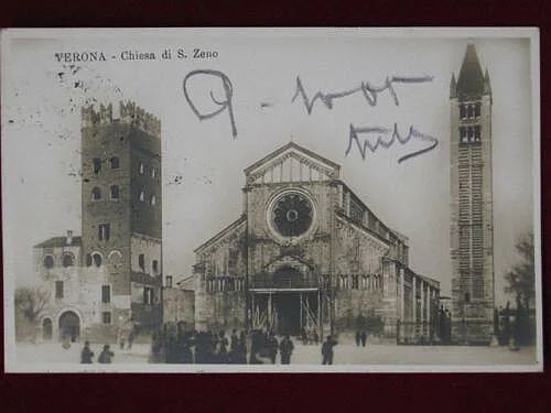 VERONA Chiesa di San Zeno animata viaggiata “900 #1172