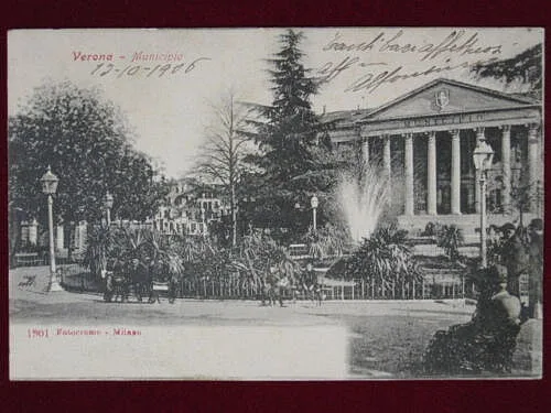VERONA  Municipio  –  animata PP viaggiata 1900 / Fotocromo Milano #1175