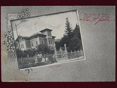 VITTORIO VENETO Villa Chiggiato Un Saluto viaggiata animata 1903 #1146