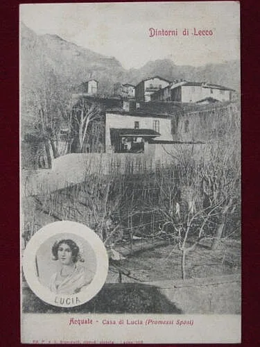 ACQUATE Casa di Lucia Promessi Sposi viaggiata 1904 f/p #1320