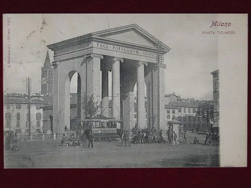 MILANO Porta Ticinese tram fp viaggiata “900 #1355