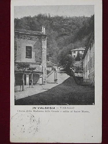 VARALLO Valsesia Chiesa Madonna Grazie e Sacro Monte fp animata viag 1903 #1407