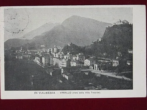 VARALLO Valsesia visto da Villa Tebaide viaggiata fp 1903 #1405
