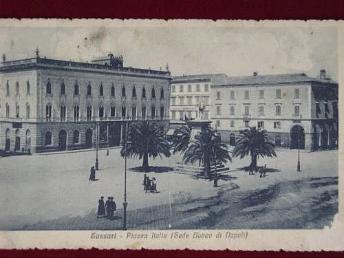 SASSARI Piazza Italia anni 20 VIAGGIATA #1473