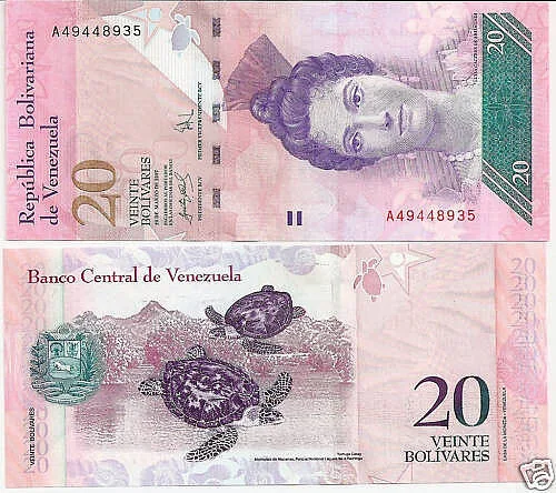 VENEZUELA 20 Bolivares 2007 P#91a FDS #B126