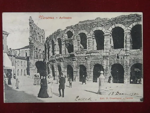 VERONA ANFITEATRO INIZI 900 VIAGGIATA #5149