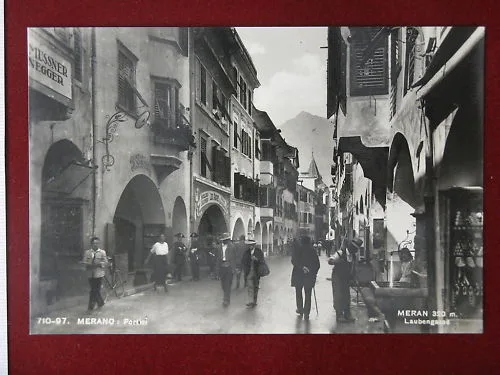 MERANO Portici no viaggiata animata anni 50 #4511