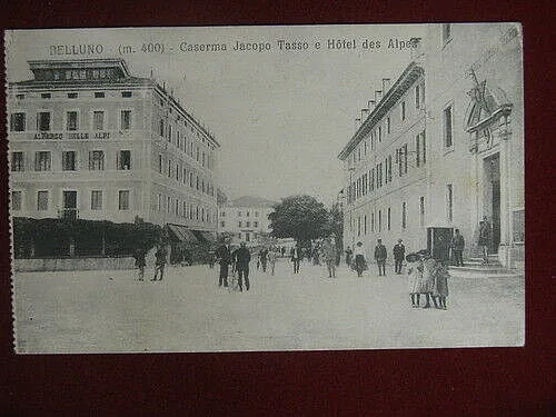 BELLUNO Hotel des Alpes viaggiata anni 20 #3230