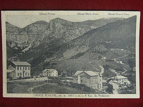 CROCE D’AUNE Albergo Pavione viaggiata anni 40 #11011