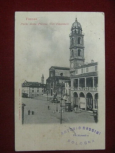 FAENZA Piazza Vittorio Emanuele viaggiata “900 #11026