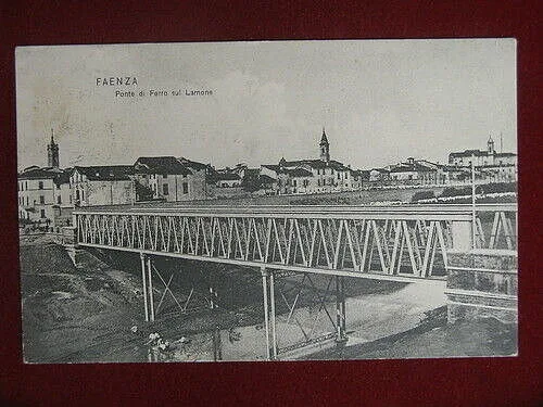 FAENZA Ponte Ferro sul Lamone viaggiata anni 10 #10989