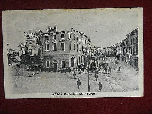 LONIGO Piazza Garibaldi viaggiata anni 50 #2783