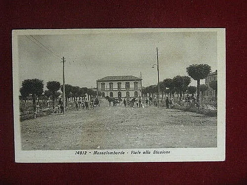 MASSALOMBARDA Stazione no viaggiata anni 30 #10773