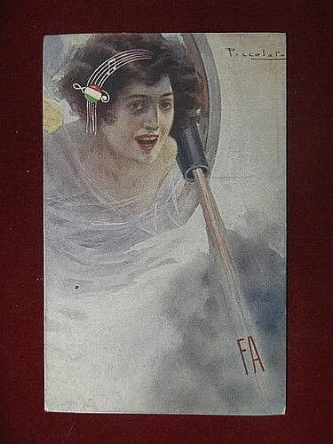 illustrata PIZZOLATO Musica Italiana no viaggiata anni 10 f/p #11112