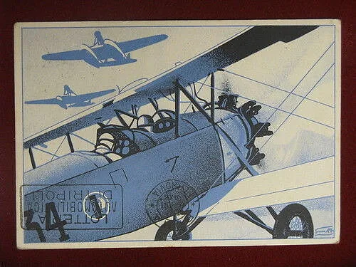 illustrata MINISTERO AERONAUTICA FG viaggiata anni 30 #11128