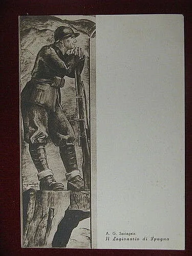 illustrata SANTAGATA A.G.  Legionario di Spagna no viaggiata FG anni 30 #11134