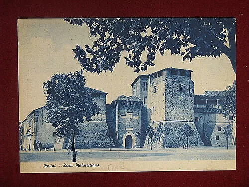 RIMINI Rocca Malatestiana FG animata no viaggiata anni 40 #9492