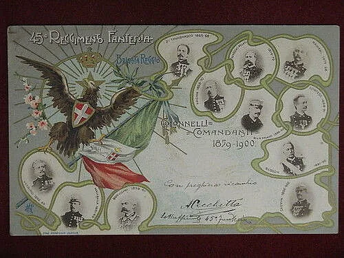 illustrata 45° REGG.TO FANTERIA BRIGATA REGGIO viaggiata “900 #10383