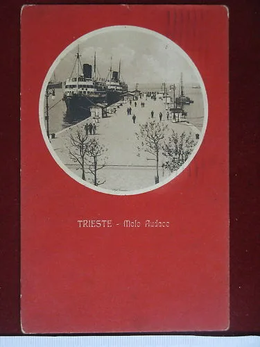 TRIESTE Molo navi viaggiata anni 20 #5758