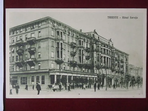 TRIESTE Hotel Savoja animata non viaggiata anni 40 #5786