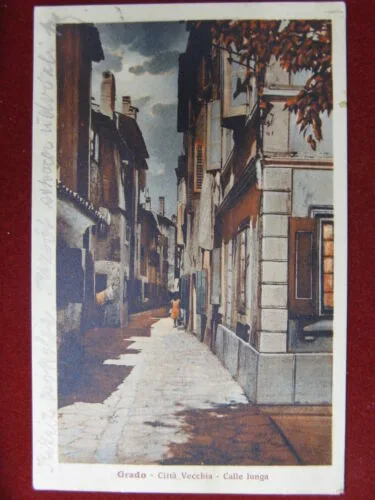 Grado Città Vecchia Calle Lunga anni 20 viaggiata animata #12270