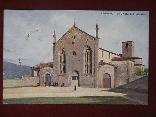 BERGAMO EX CHIESA DI S. AGOSTINO ANNI 10 VIAGGIATA #6916