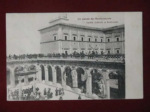 MONTECASSINO CORTILE ANIMATO ANNI 20 VIAGGIATA #6367