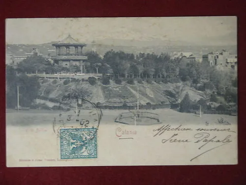 CATANIA VILLA BELLINI ”900 VIAGGIATA f/p #6539