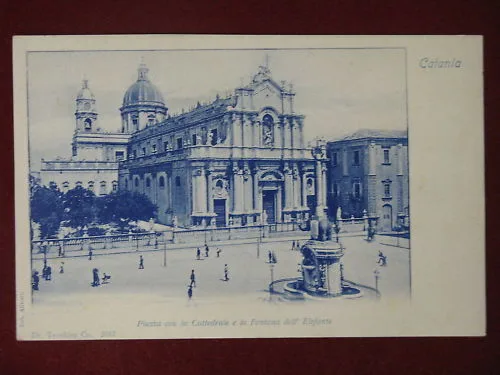 CATANIA PIAZZA CATTEDRALE E FONTANA NON VIAGGIATA #6540