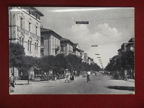 ASCOLI PICENO Viale S. Moretti FG animata viaggiata anni 50 #9622