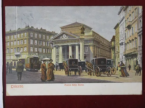 TRIESTE Piazza della Borsa animata tram “900 viaggiata #6646