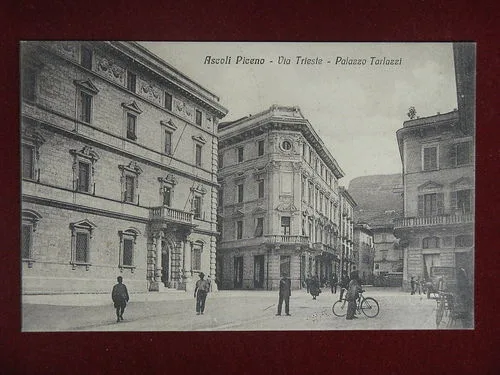 ASCOLI Via Trieste e Palazzo animata viaggiata “900 #9993