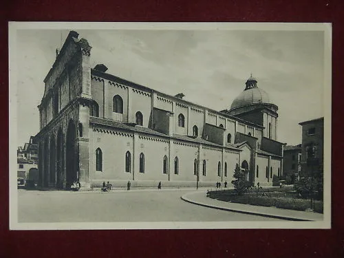 VICENZA PIAZZA DUOMO E CHIESA ANNI 30 VIAGGIATA #7520