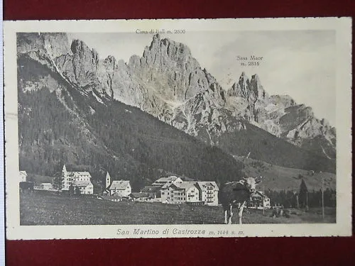 SAN MARTINO DI CASTROZZA Veduta viaggiata anni 40 #4480