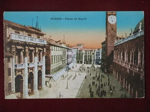 VICENZA PIAZZA DEI SIGNORI ANNI 30 VIAGGIATA #7527