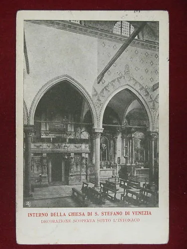 VENEZIA CHIESA S. STEFANO ANNI 20 VIAGGIATA #5214