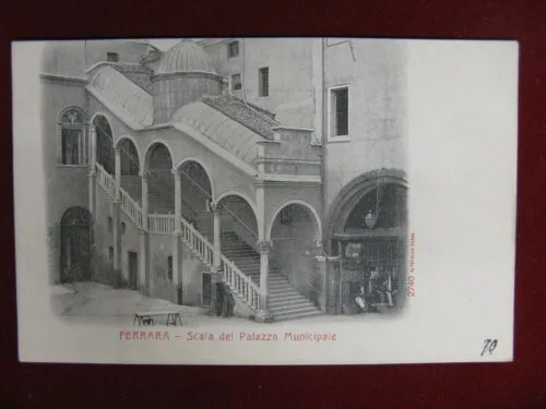 Ferrara Scala del Palazzo Municipale anni 10/20 non viaggiata #9143