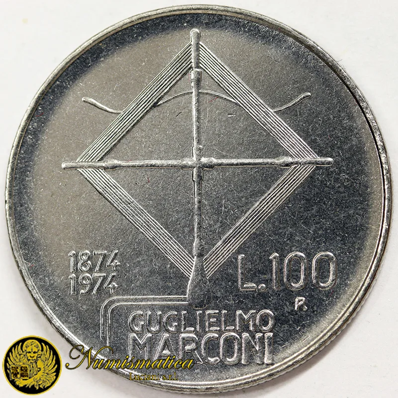 100 LIRE 1974 Marconi REPUBBLICA ITALIANA Fdc (da rotolino) £16